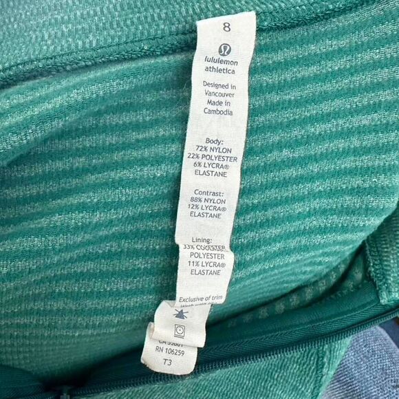 Lululemon Runderful Half Zip Long Sleeve Top Heathered Green Pockets Size 8 - Picture 8 of 11